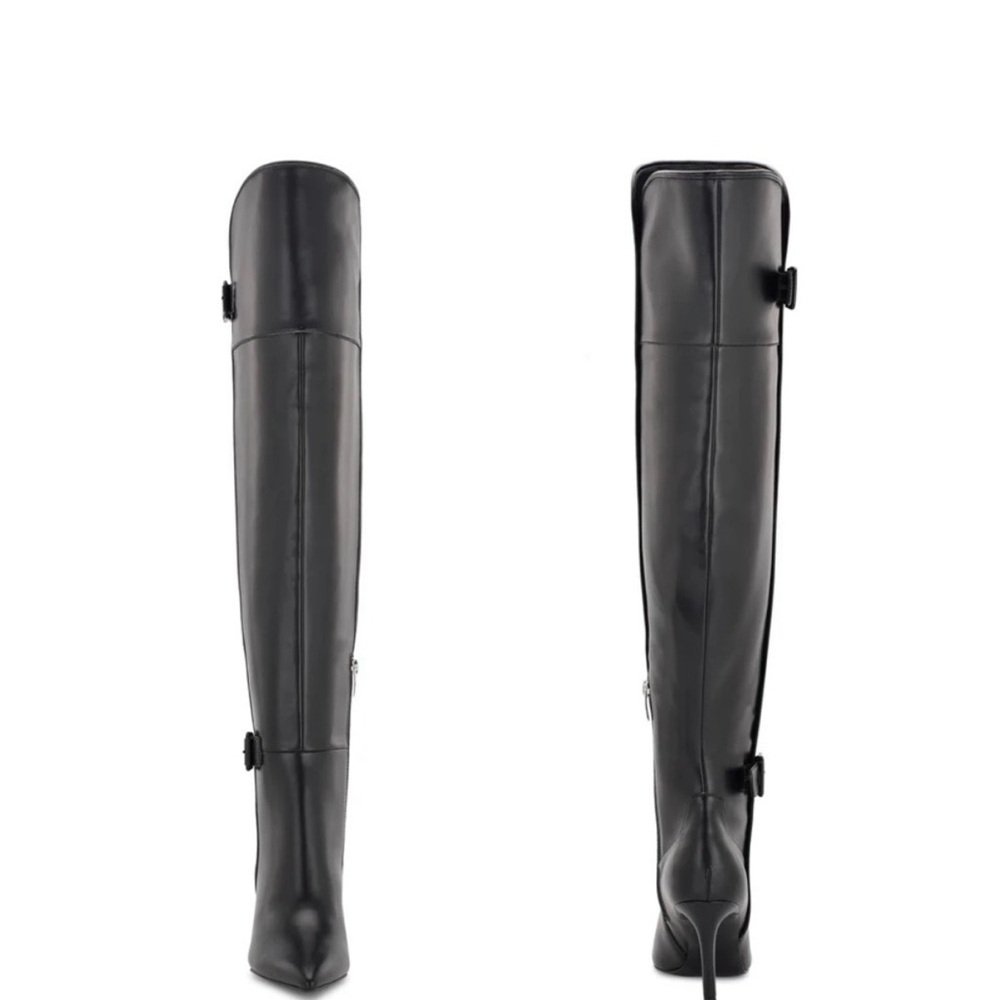 New in box! Nine West Flye Over-the-Knee Black Heeled Boots - Picture 3 of 6